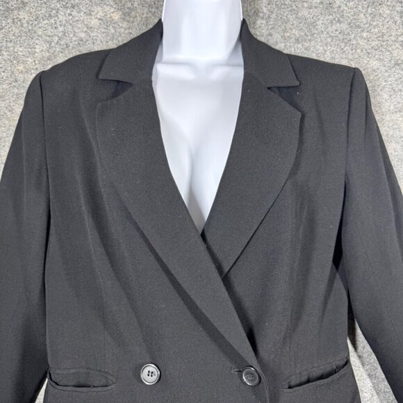 Halogen Women's Black Double Breasted Office Siren Button Blazer Size Small - Picture 3 of 16